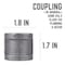 B & K STZ Industries 1 in. FIP each X 1 in. D FIP Black Malleable Iron Coupling 310UPCO-1 - alternate 5
